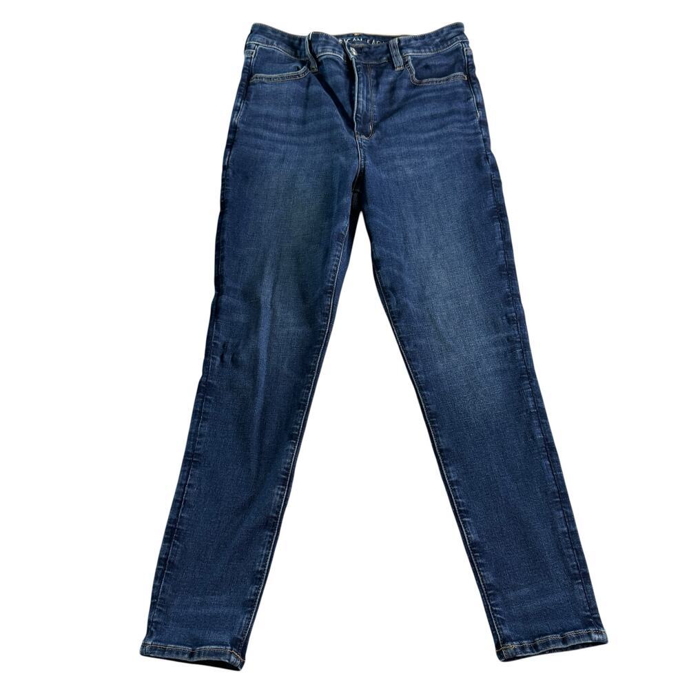 American Eagle Super High Rise Jegging Jeans Womens 10 Short Dark Wash Stretch